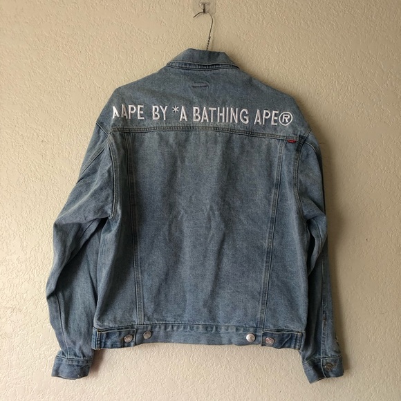 Bape Other - Bathing ape x aape jean jacket size large bape supreme hellstar Nigo human made